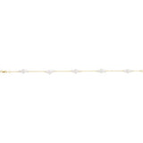 14K Yellow Freshwater Cultured Pearl 7.5" Bracelet