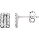 14K 1/5 CTW Diamond Cluster Earrings