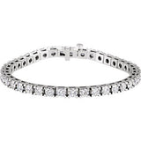 14K White 9 1/3 CTW Diamond Line 7.25" Bracelet