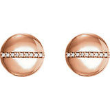 14K Rose .04 CTW Diamond Circle Earrings