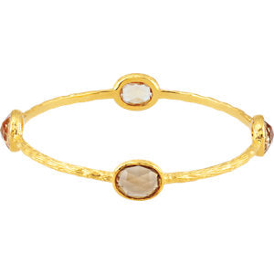 14K Yellow Gold-Plated Sterling Silver Yellow Quartz 8