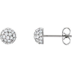 14K White 1/2 CTW Diamond Earrings