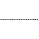 14K White Lab-Grown Blue Sapphire & 1/10 CTW Diamond Line 7" Bracelet