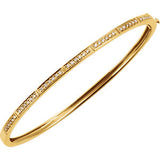 14K Yellow 1/3 CTW Diamond Bangle Bracelet