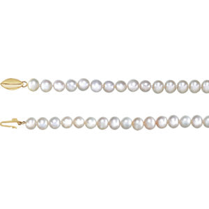 14K Yellow Freshwater Cultured Pearl 18