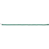 14K White Lab-Grown Emerald Line 7.25" Bracelet