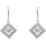 14K White 1/2 CTW Diamond Geometric Earrings
