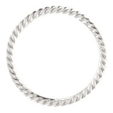 Sterling Silver Skinny Rope Band Ring