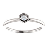 14K White 2.5mm Round Forever One™ Moissanite Ring