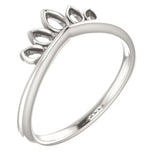 Sterling Silver Marquise-Shaped Crown Ring