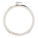 14K White 2.5mm Round Forever One™ Moissanite Ring