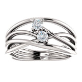 Two Stone Round Forever One™ Moissanite Ring