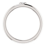 14K White 3mm Round Forever One™ Moissanite Ring