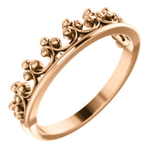 14K Stackable Crown Ring