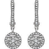 14K White 1/3 CTW Diamond Earrings