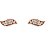 14K Rose .07 CTW Diamond Earrings