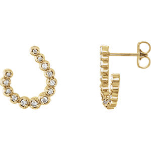 14K Yellow 1/4 CTW Diamond Earrings