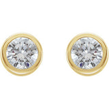14K Yellow 1/2 CTW Diamond Earrings