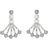 14K White 1/6 CTW Diamond Earrings