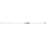 14K White, 1/5 CTW Black & White Diamond Infinity-Inspired 5.75 - 6.75" Bracelet