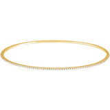 14K White 2 CTW Diamond Stackable Bangle Bracelet