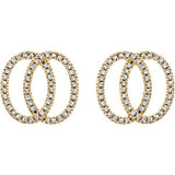 14K Yellow 1/4 CTW Diamond Geometric Earrings