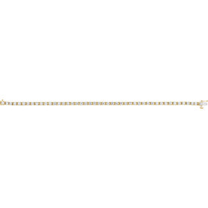 14K Yellow 4 1/2 CTW Diamond Line 7.25" Bracelet