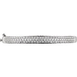 14K White 3 CTW Diamond Pave' Bracelet