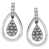 14K White 1/4 CTW Diamond Earrings