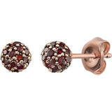14K Rose 1/3 CTW Brown Diamond Earrings