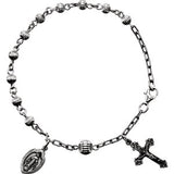 Sterling Silver Bead Rosary Bracelet