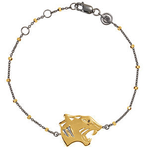 18K Yellow Vermeil Tiger Black Rhodium-Plated 7.5" Bracelet for Power