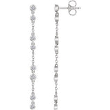 14K 1/3 CTW Diamond Chain Earrings