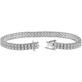 Sterling Silver Cubic Zirconia 7" Line Bracelet