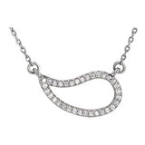 14K White 1/6 CTW Diamond 18" Necklace