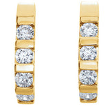 14K Yellow 1 1/4 CTW Diamond Earrings